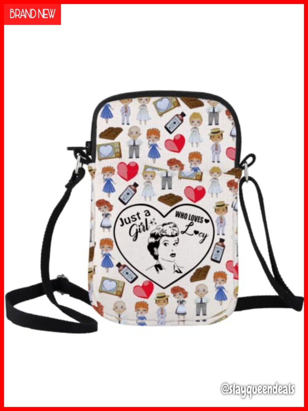 Canvas Crossbody Bag Zipper Messenger Purse Travel Makeup Organizer Gift